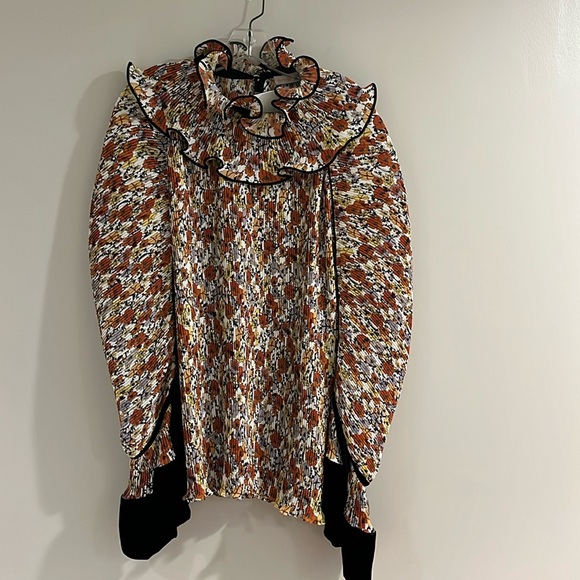 Tory Burch Multicolor Ruffle Blouse - Picture 6 of 15